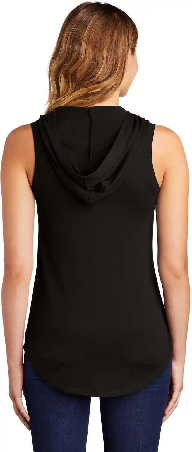 District Dt1375 Women’s Perfect Tri Sleeveless Hoodie - Black