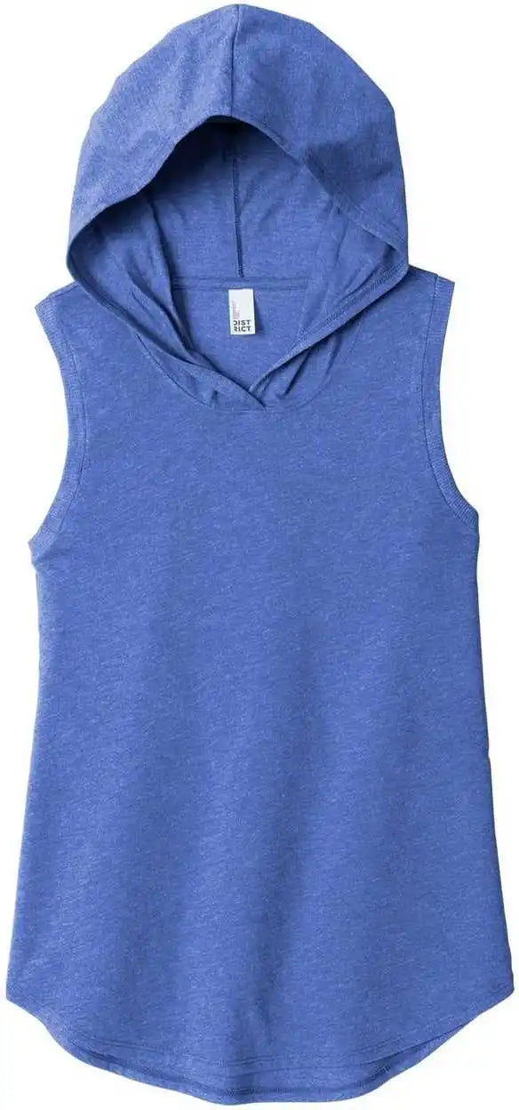 District Dt1375 Women’s Perfect Tri Sleeveless Hoodie - Royal Frost