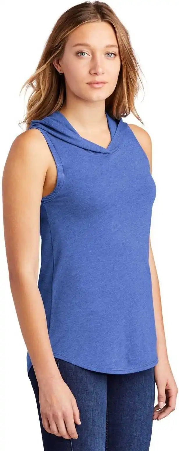District Dt1375 Women’s Perfect Tri Sleeveless Hoodie - Royal Frost