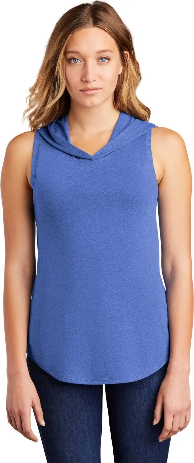 District Dt1375 Women’s Perfect Tri Sleeveless Hoodie - Royal Frost