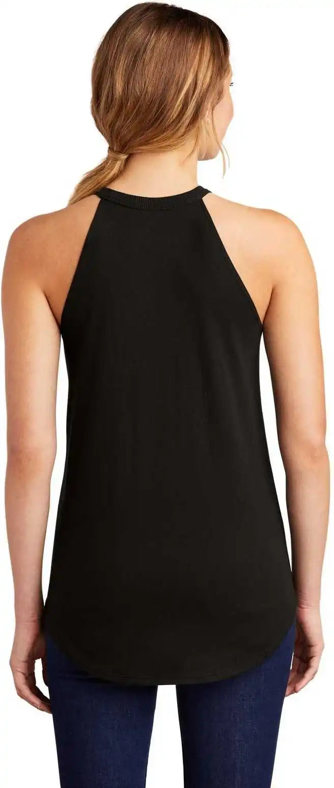 District Dt137l Women’s Perfect Tri Rocker Tank - Black