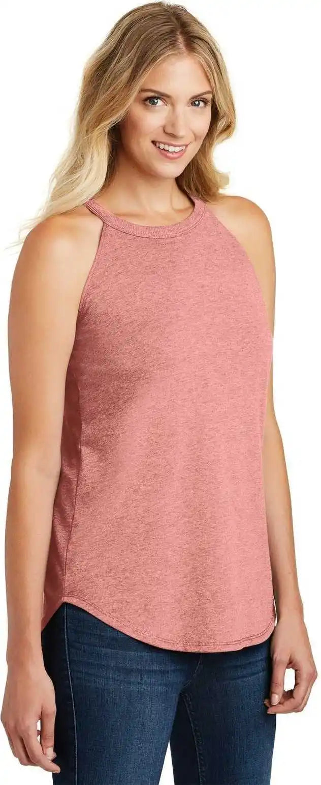 District Dt137l Women’s Perfect Tri Rocker Tank Blush Frost