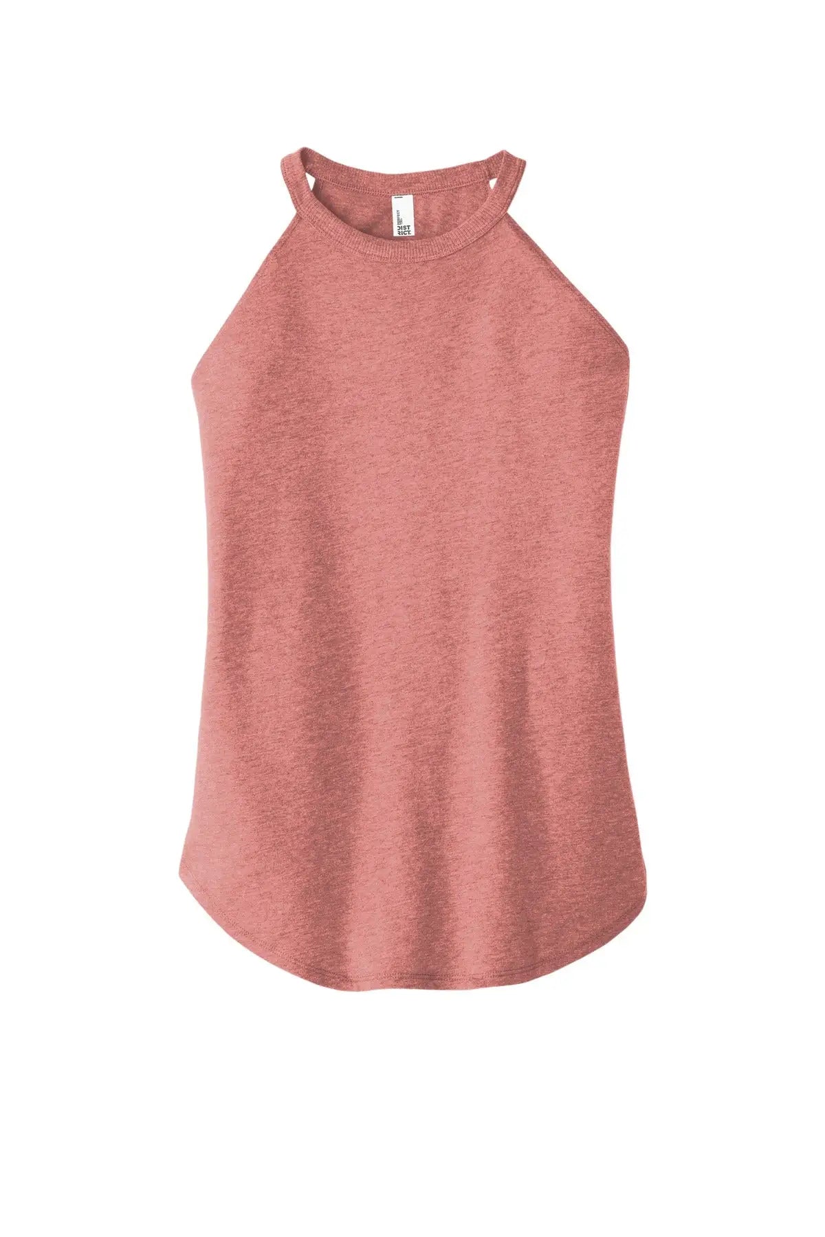 District Dt137l Women’s Perfect Tri Rocker Tank - Blush Frost