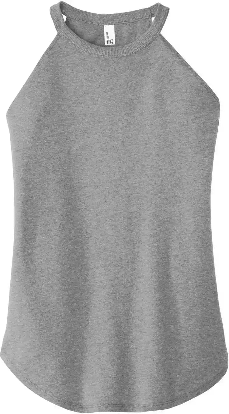 District Dt137l Women’s Perfect Tri Rocker Tank Gray Frost