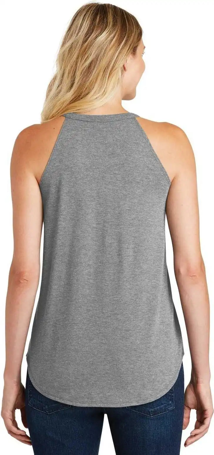 District Dt137l Women’s Perfect Tri Rocker Tank - Gray Frost