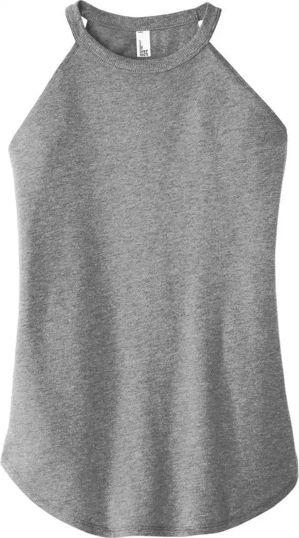 District Dt137l Women’s Perfect Tri Rocker Tank - Grey Frost