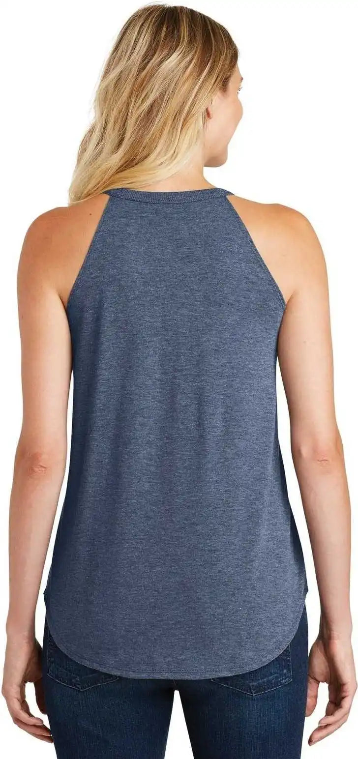 District Dt137l Women’s Perfect Tri Rocker Tank - Navy Frost
