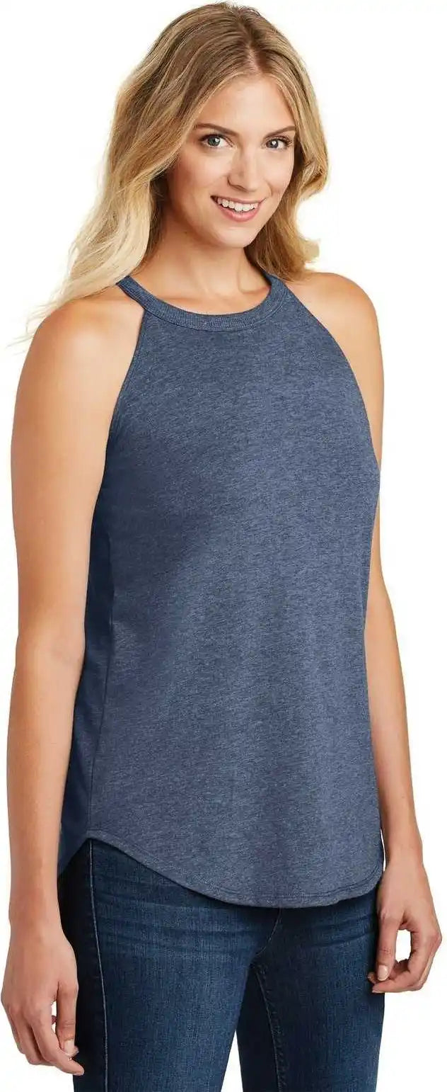 District Dt137l Women’s Perfect Tri Rocker Tank Navy Frost