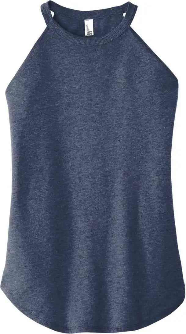 District Dt137l Women’s Perfect Tri Rocker Tank - Navy Frost