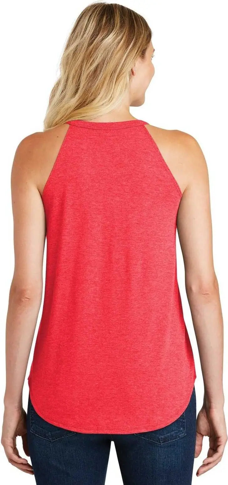 District Dt137l Women’s Perfect Tri Rocker Tank - Red Frost