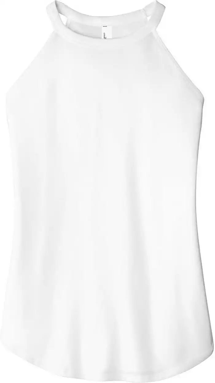 District Dt137l Women’s Perfect Tri Rocker Tank White