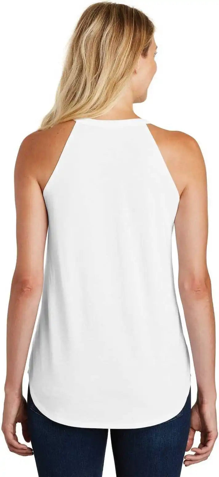 District Dt137l Women’s Perfect Tri Rocker Tank - White