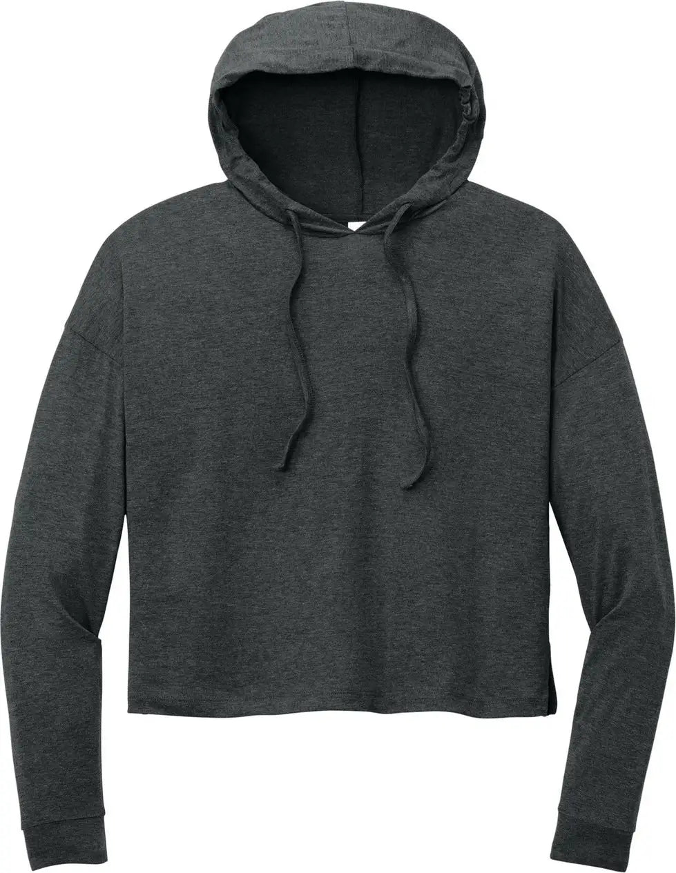 District Dt1390l Women’s Perfect Tri Midi Long Sleeve Hoodie - Black Frost