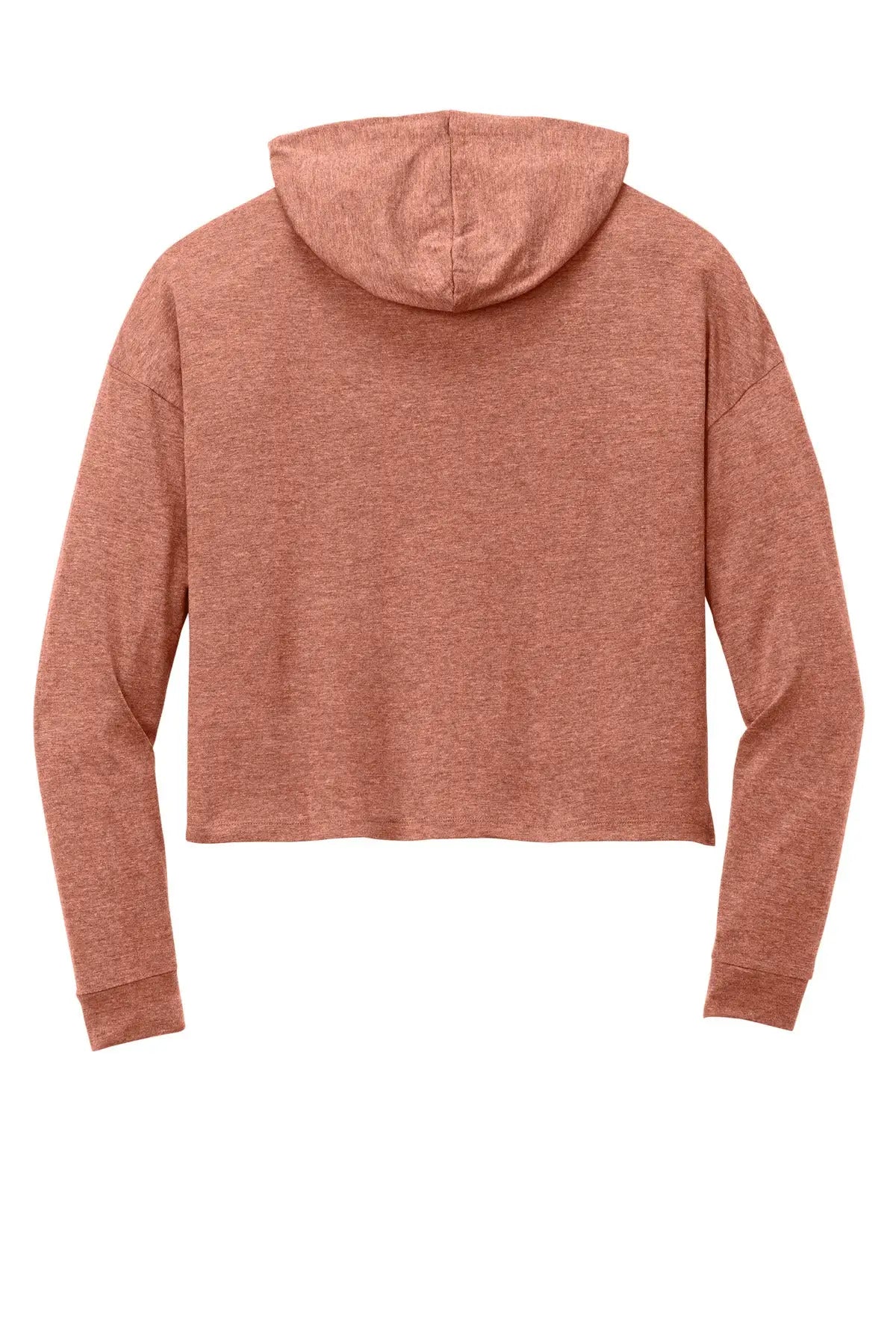 District Dt1390l Women’s Perfect Tri Midi Long Sleeve Hoodie - Desert Rose Heather