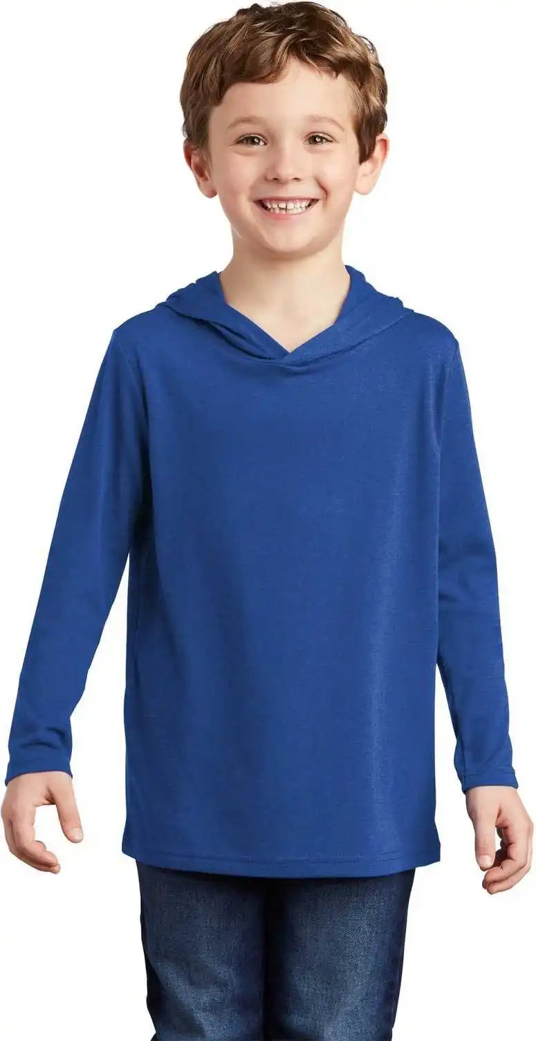 District Dt139y Youth Perfect Tri Long Sleeve Hoodie - Deep Royal
