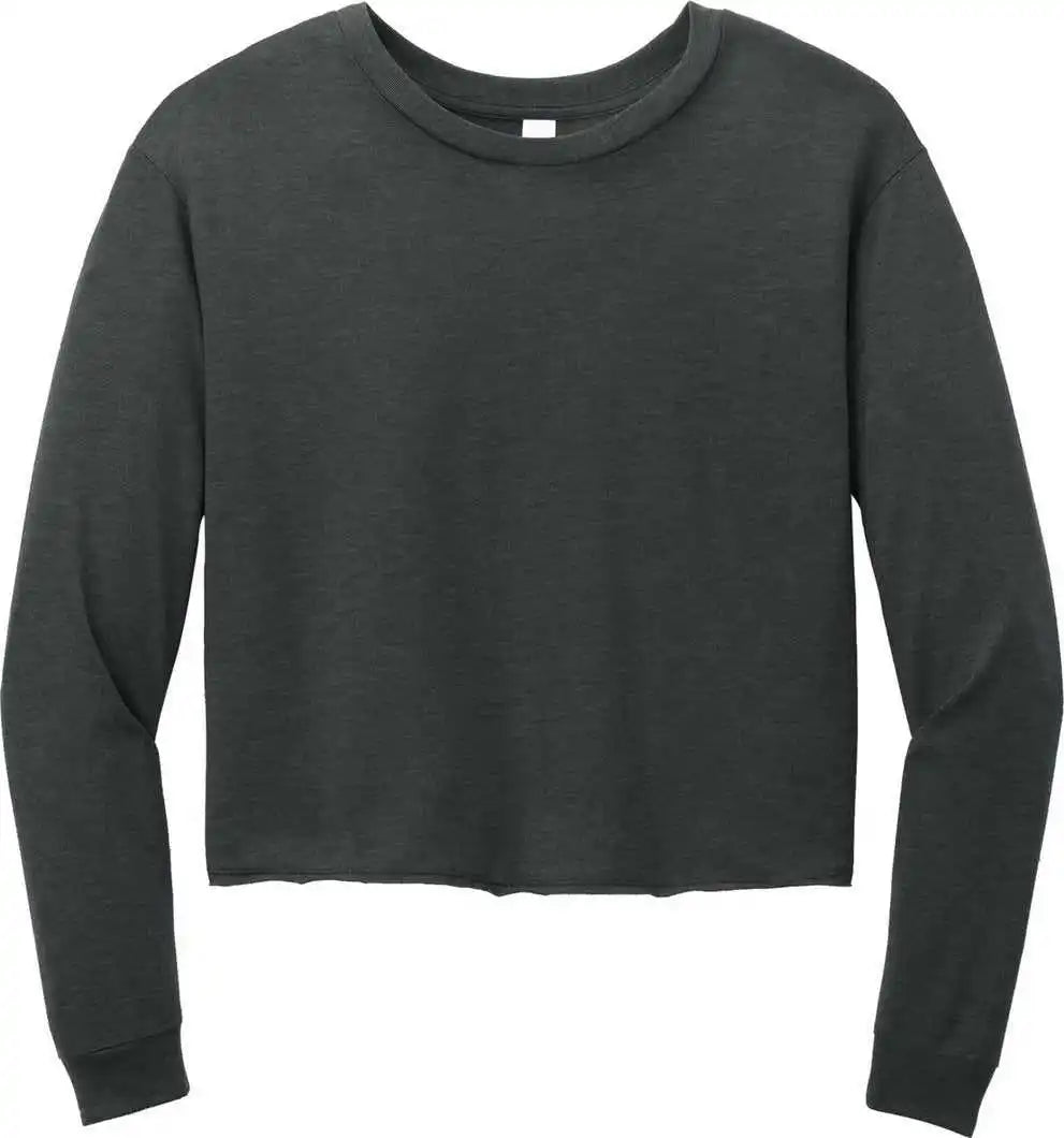 District Dt141 Women’s Perfect Tri Midi Long Sleeve Tee - Black Frost