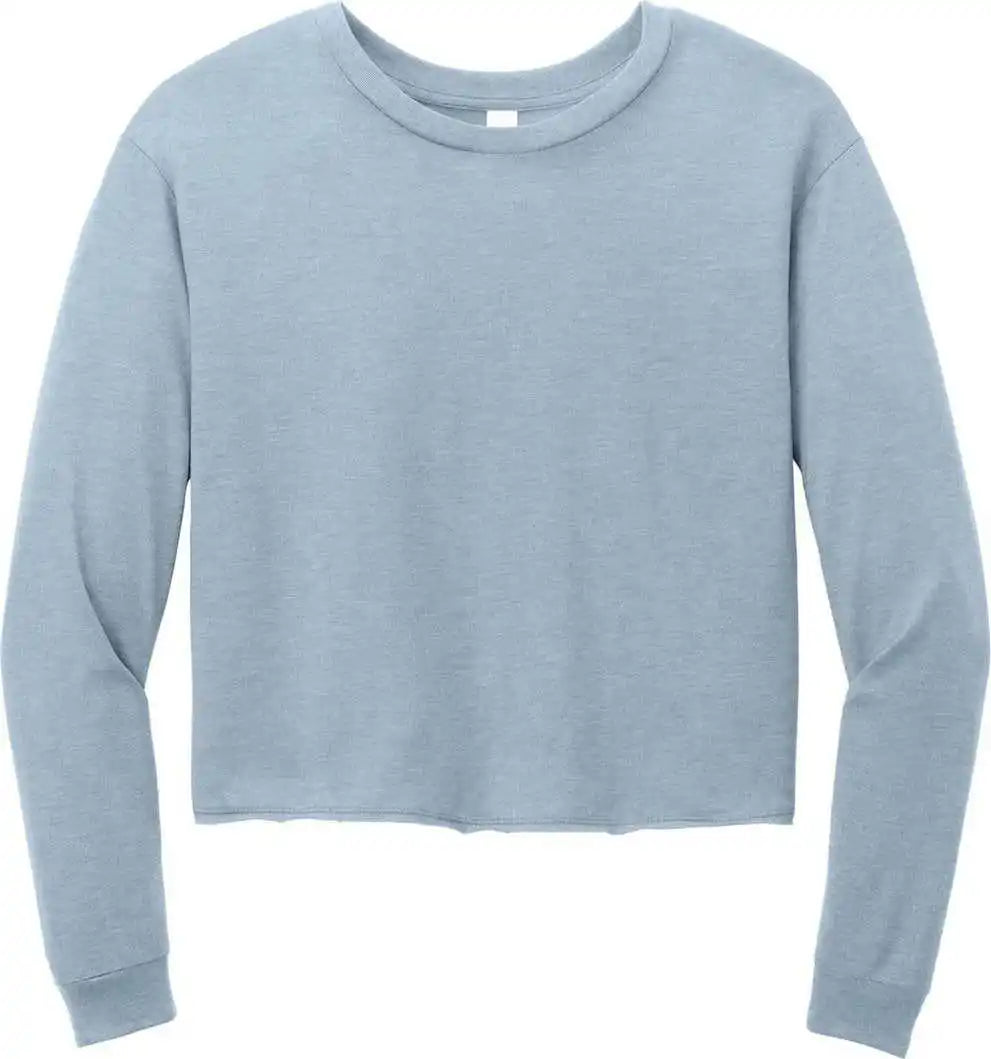 District Dt141 Women’s Perfect Tri Midi Long Sleeve Tee - Flint Blue Heather