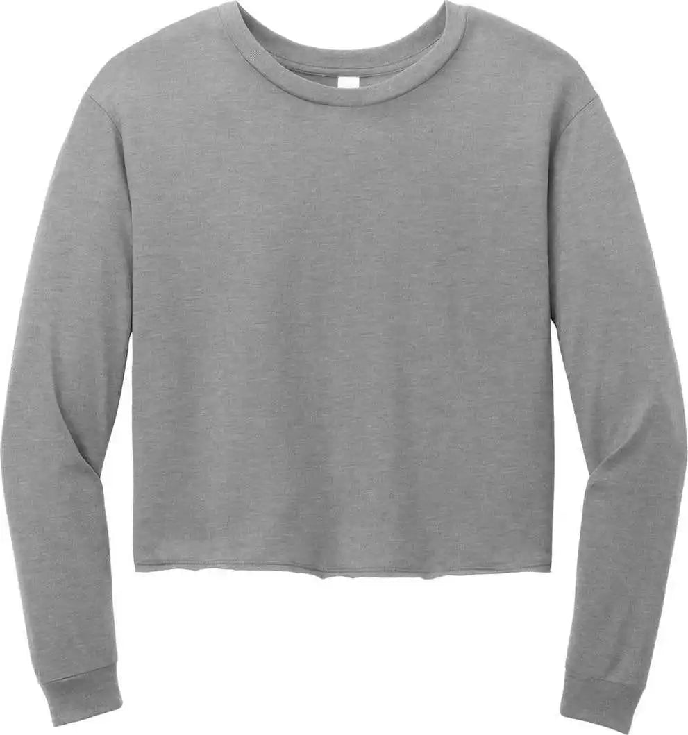 District Dt141 Women’s Perfect Tri Midi Long Sleeve Tee - Grey Frost