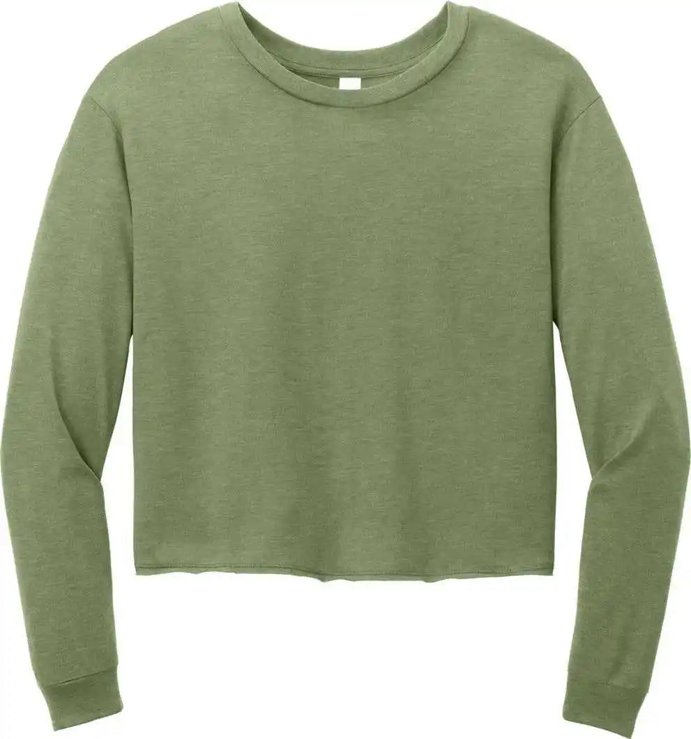 District Dt141 Women’s Perfect Tri Midi Long Sleeve Tee Milgrnfst