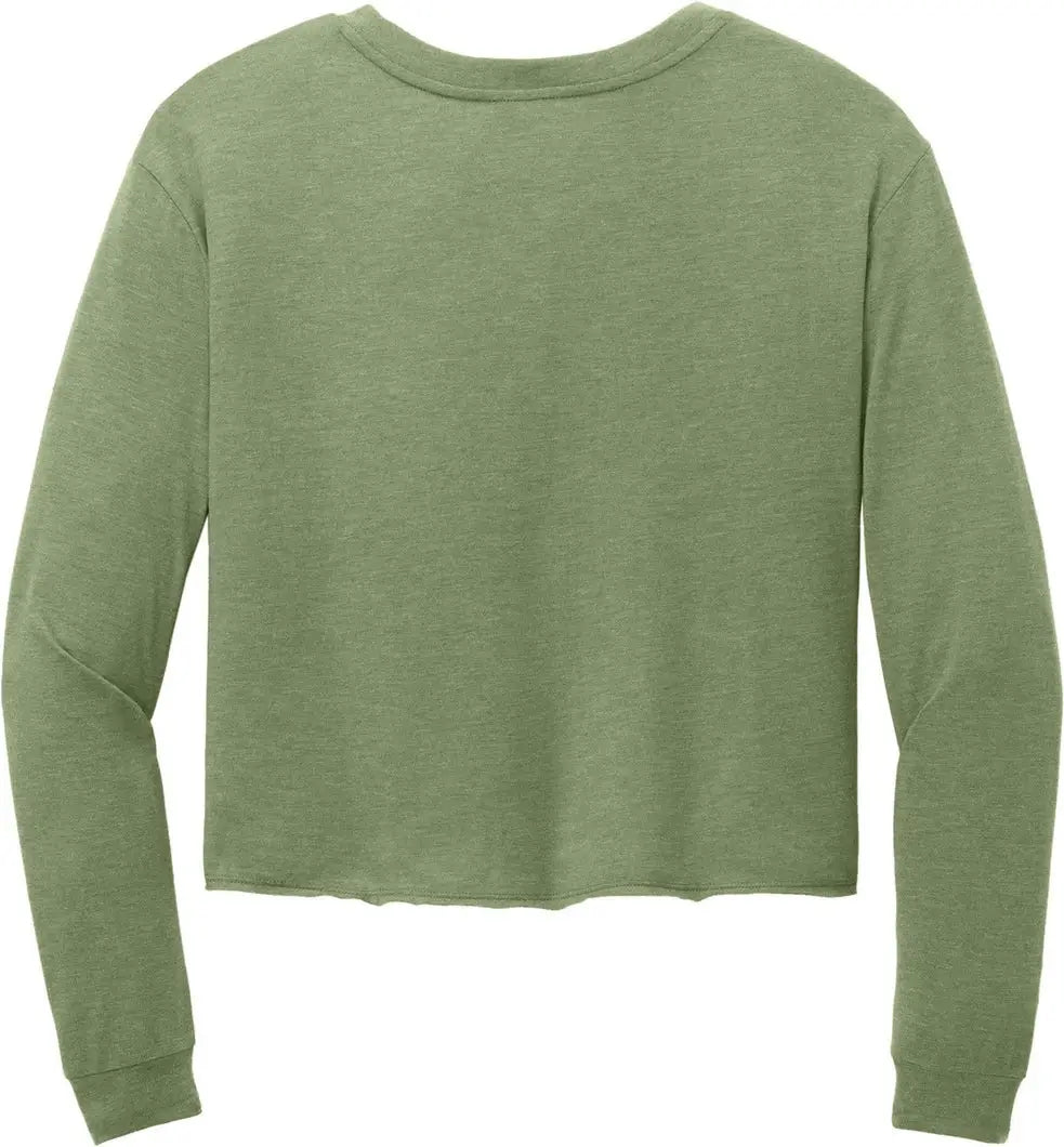 District Dt141 Women’s Perfect Tri Midi Long Sleeve Tee - Military Green Frost