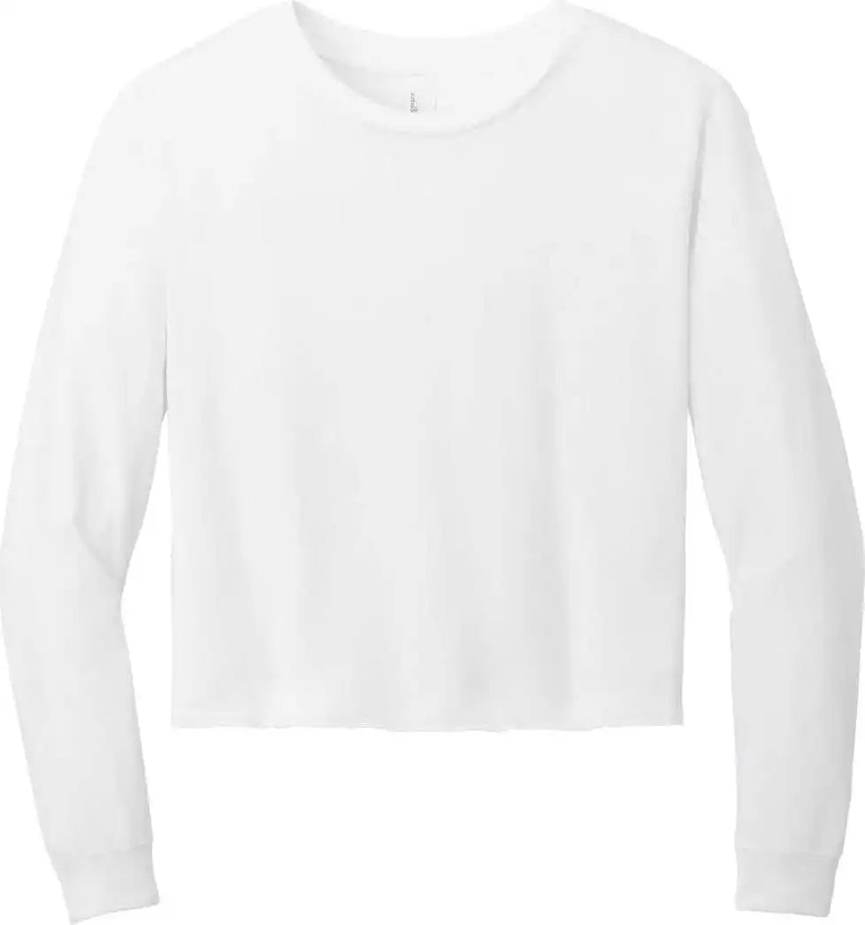 District Dt141 Women’s Perfect Tri Midi Long Sleeve Tee - White