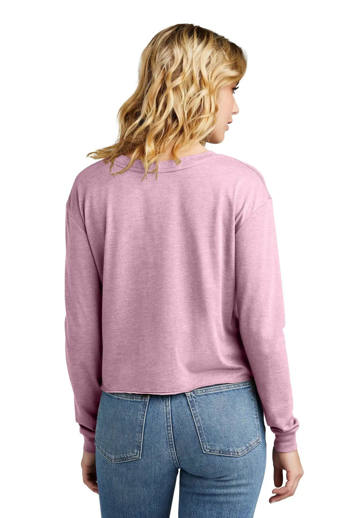District Dt141 Women’s Perfect Tri Midi Long Sleeve Tee - Wisteria Heather