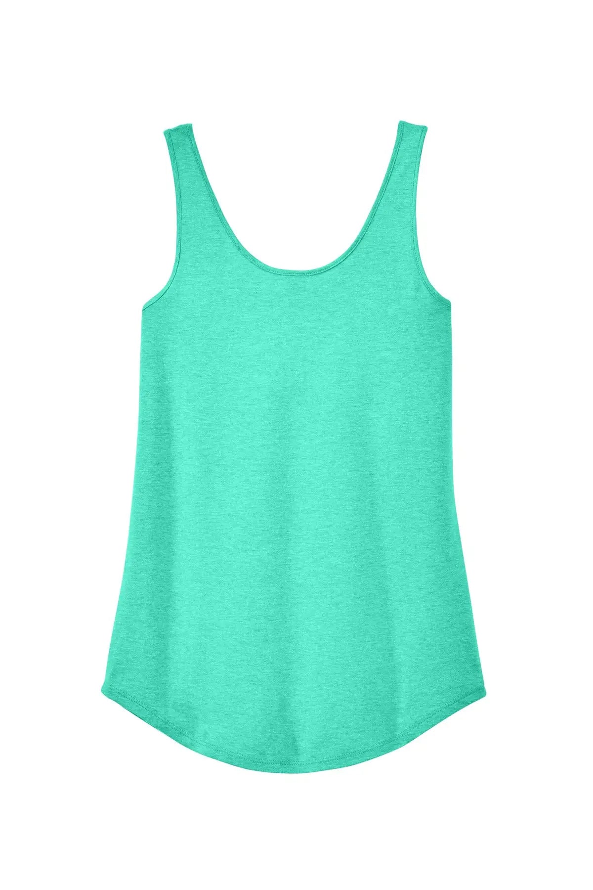 District Dt151 Women’s Perfect Tri Relaxed Tank - Aqua Heather - Ladies Xs