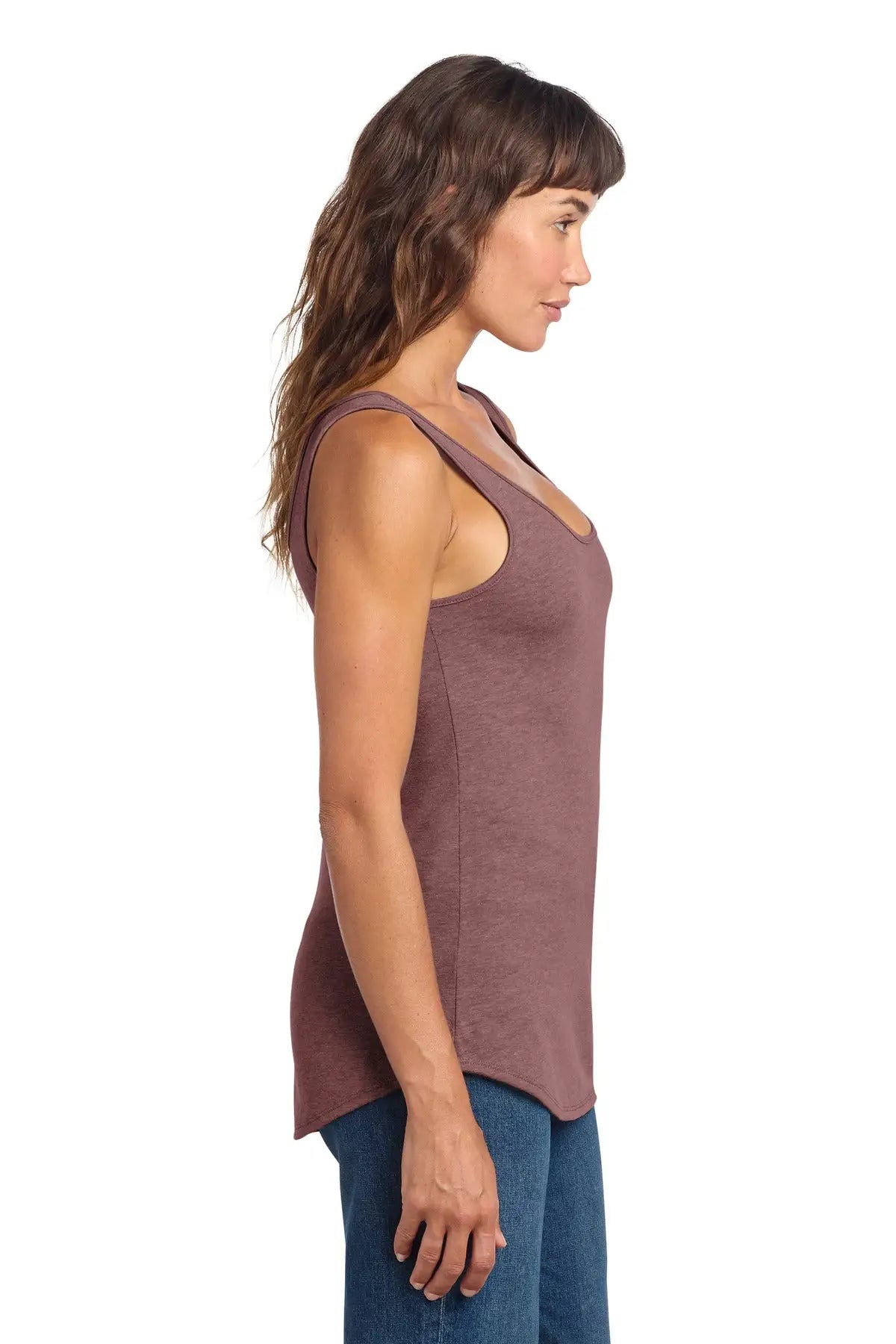 District Dt151 Women’s Perfect Tri Relaxed Tank - Blush Frost
