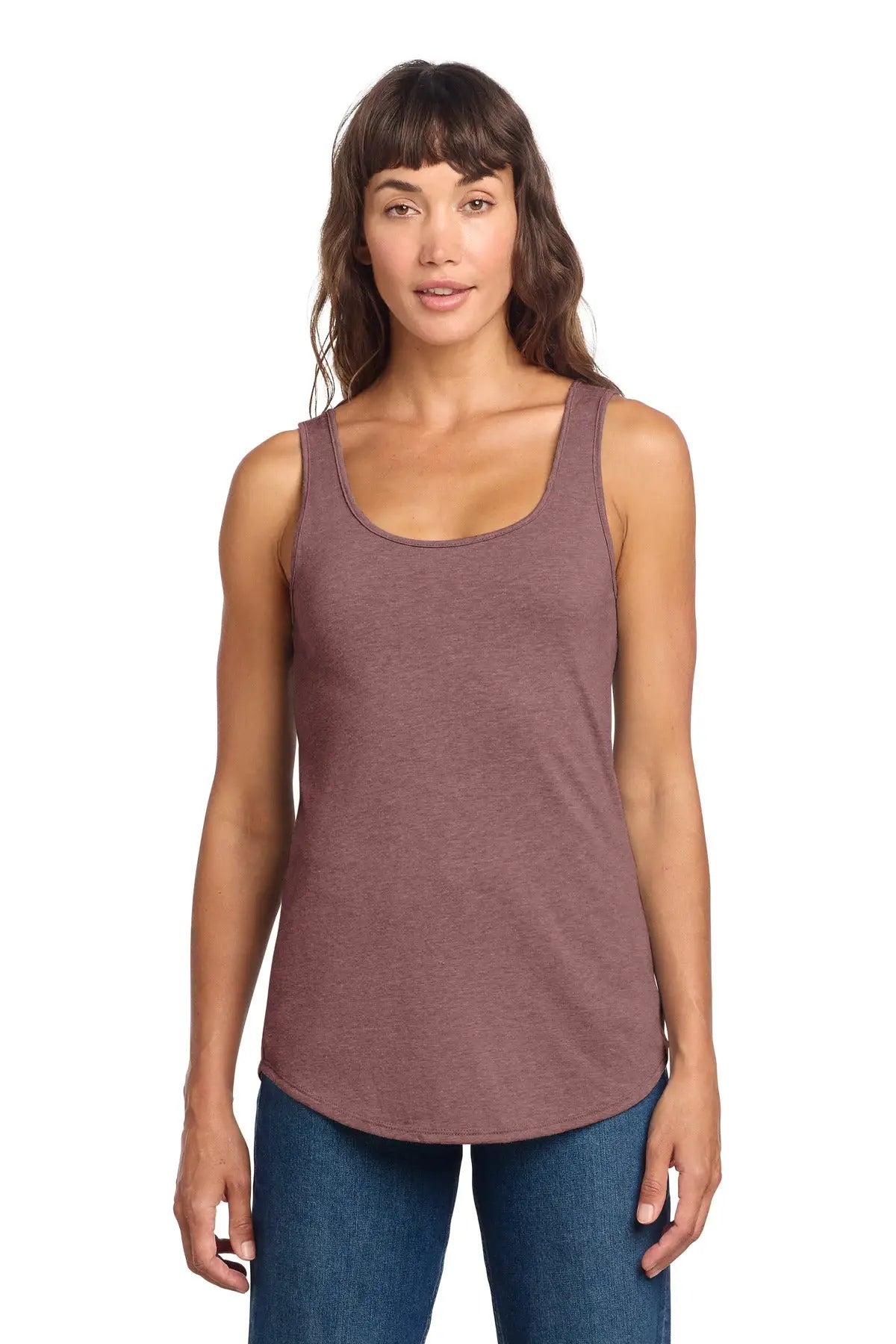 District Dt151 Women’s Perfect Tri Relaxed Tank - Blush Frost - Ladies Xs