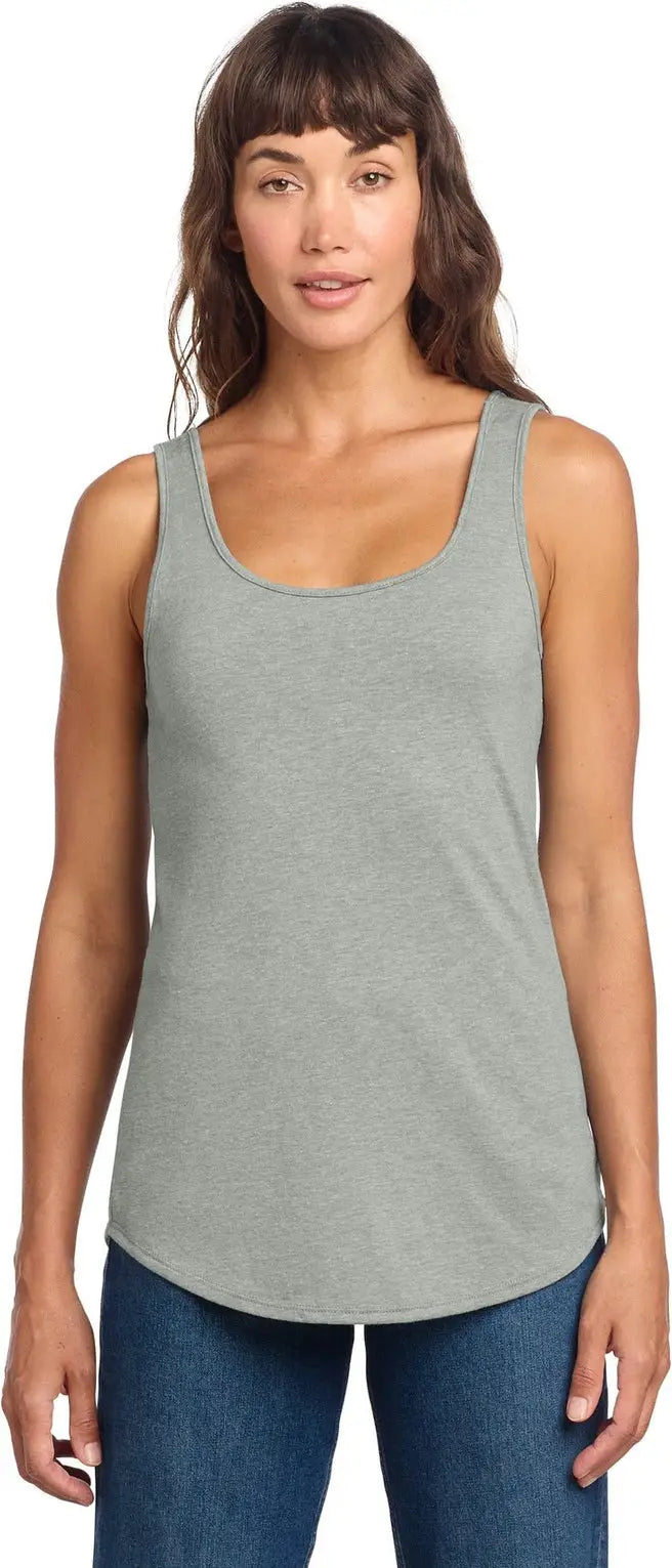District Dt151 Women’s Perfect Tri Relaxed Tank - Heathered Gray - Ladies Xs