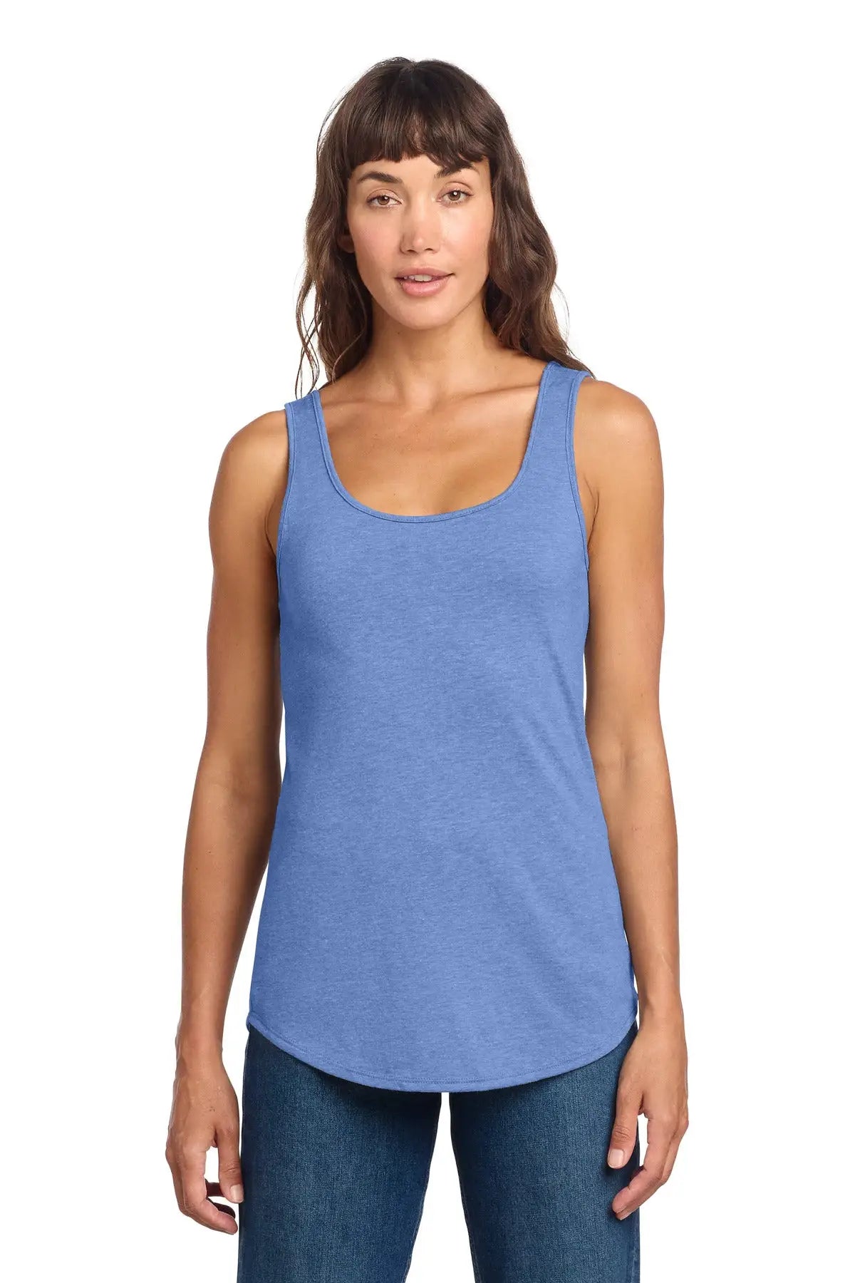 District Dt151 Women’s Perfect Tri Relaxed Tank - Maritime Frost - Ladies Xs