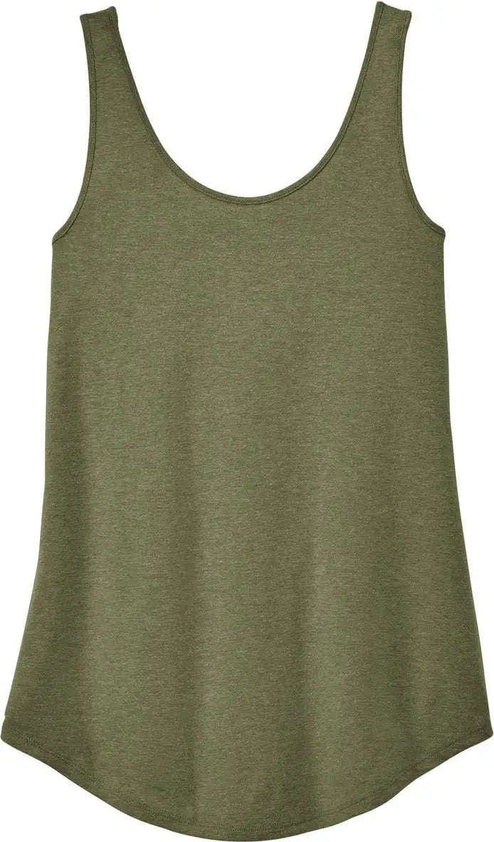 District Dt151 Women’s Perfect Tri Relaxed Tank - Military Green Frost