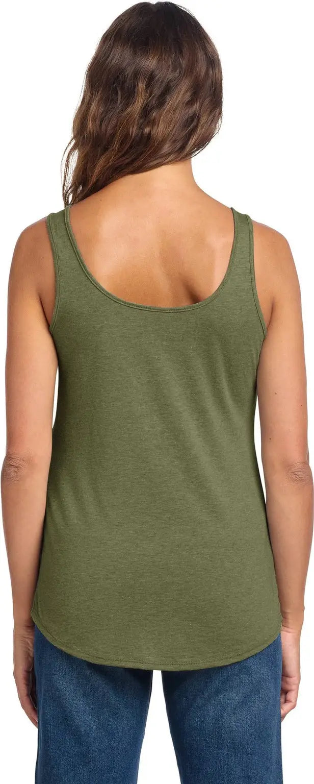 District Dt151 Women’s Perfect Tri Relaxed Tank - Military Green Frost