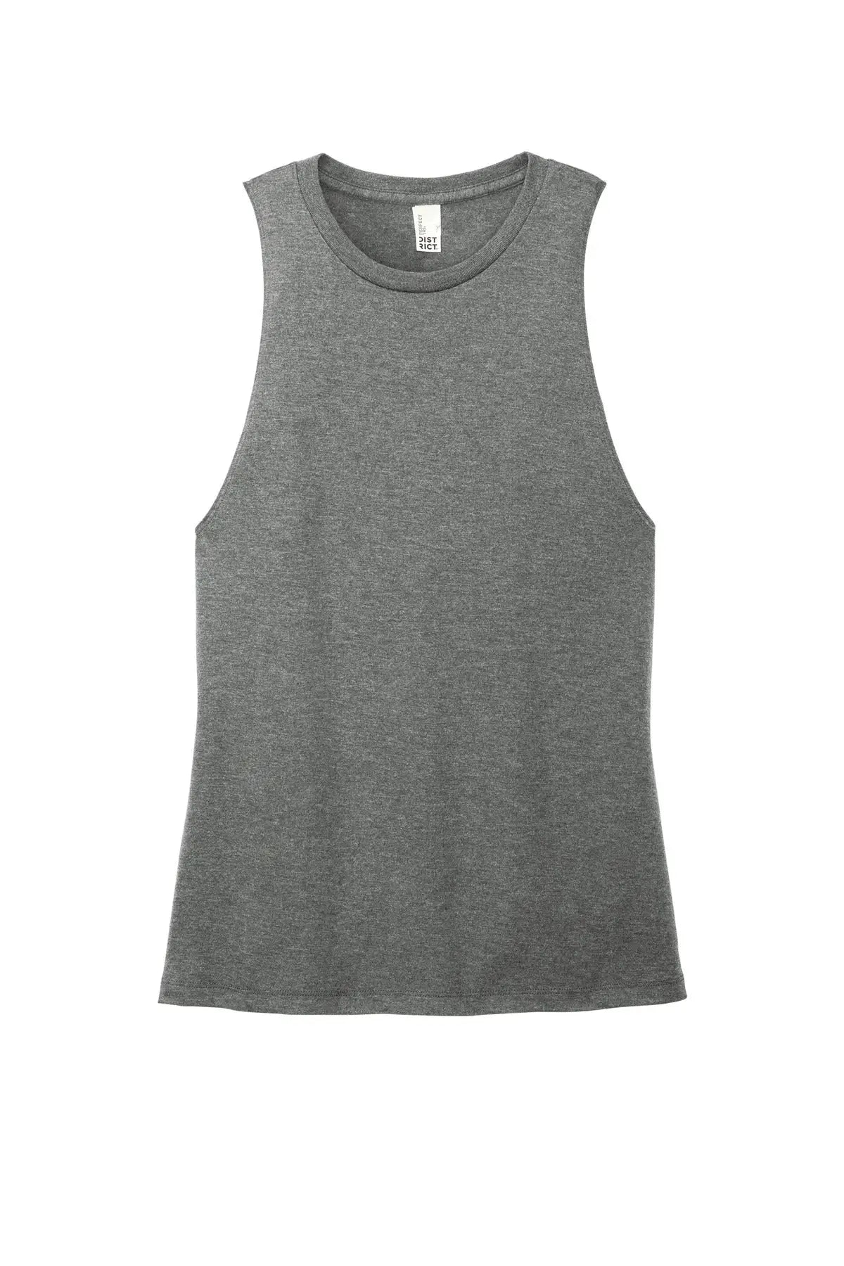 District Dt153 Women’s Perfect Tri Muscle Tank - Heathered Charcoal
