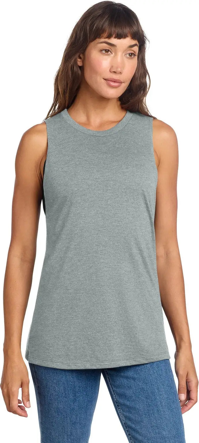 District Dt153 Women’s Perfect Tri Muscle Tank - Heathered Gray - Ladies s