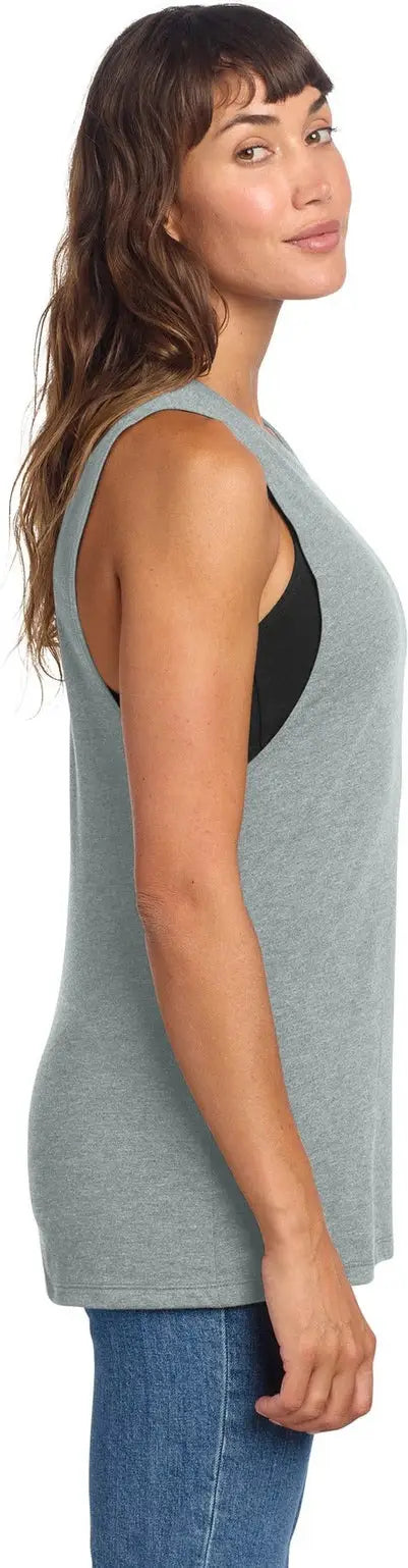 District Dt153 Women’s Perfect Tri Muscle Tank - Heathered Gray