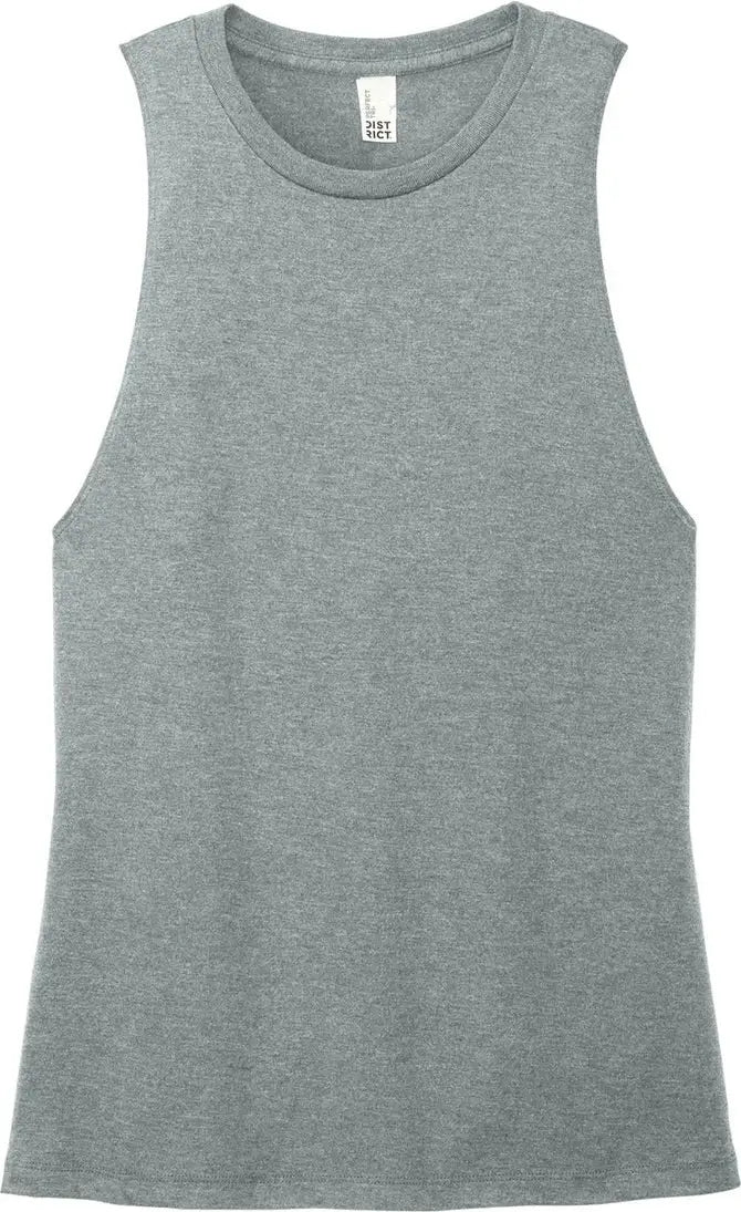 District Dt153 Women’s Perfect Tri Muscle Tank - Heathered Gray