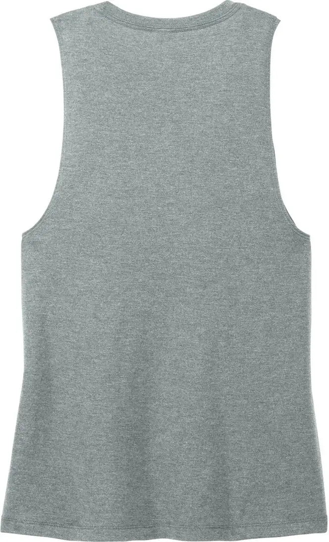 District Dt153 Women’s Perfect Tri Muscle Tank - Heathered Gray - Ladies s