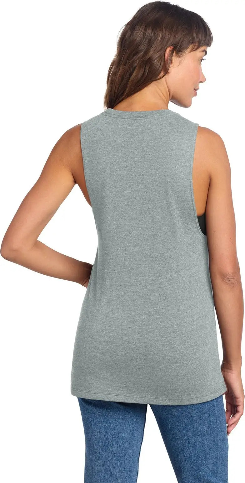 District Dt153 Women’s Perfect Tri Muscle Tank - Heathered Gray
