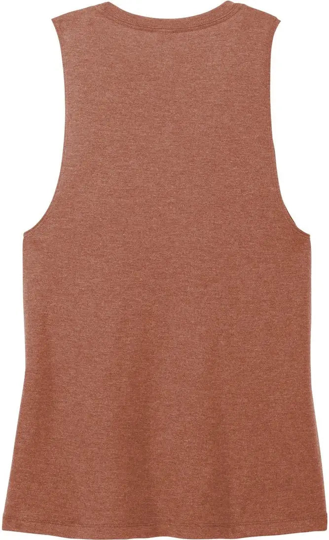 District Dt153 Women’s Perfect Tri Muscle Tank - Heathered Russet