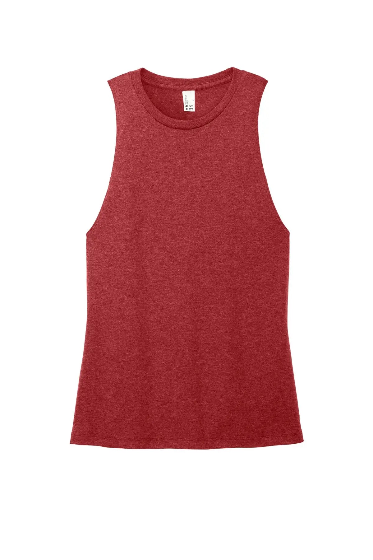 District Dt153 Women’s Perfect Tri Muscle Tank - Red Frost