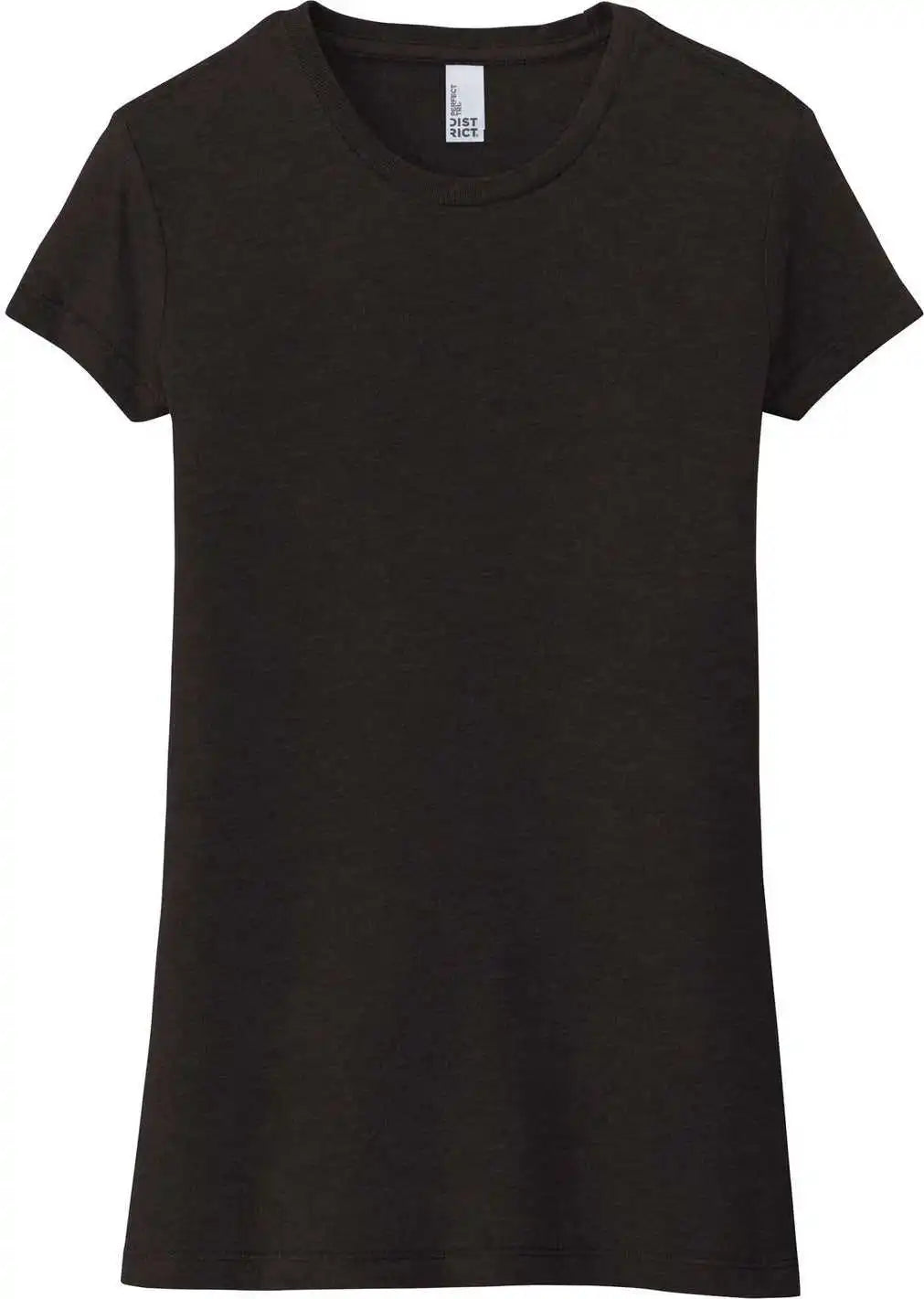 District Dt155 Women’s Fitted Perfect Tri Tee - Black Frost