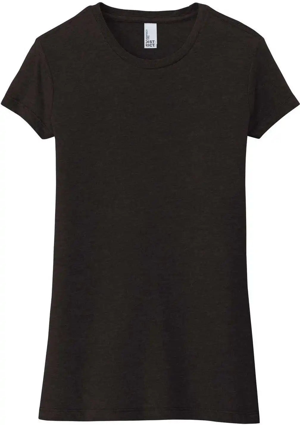 District Dt155 Women’s Fitted Perfect Tri Tee Black Frost