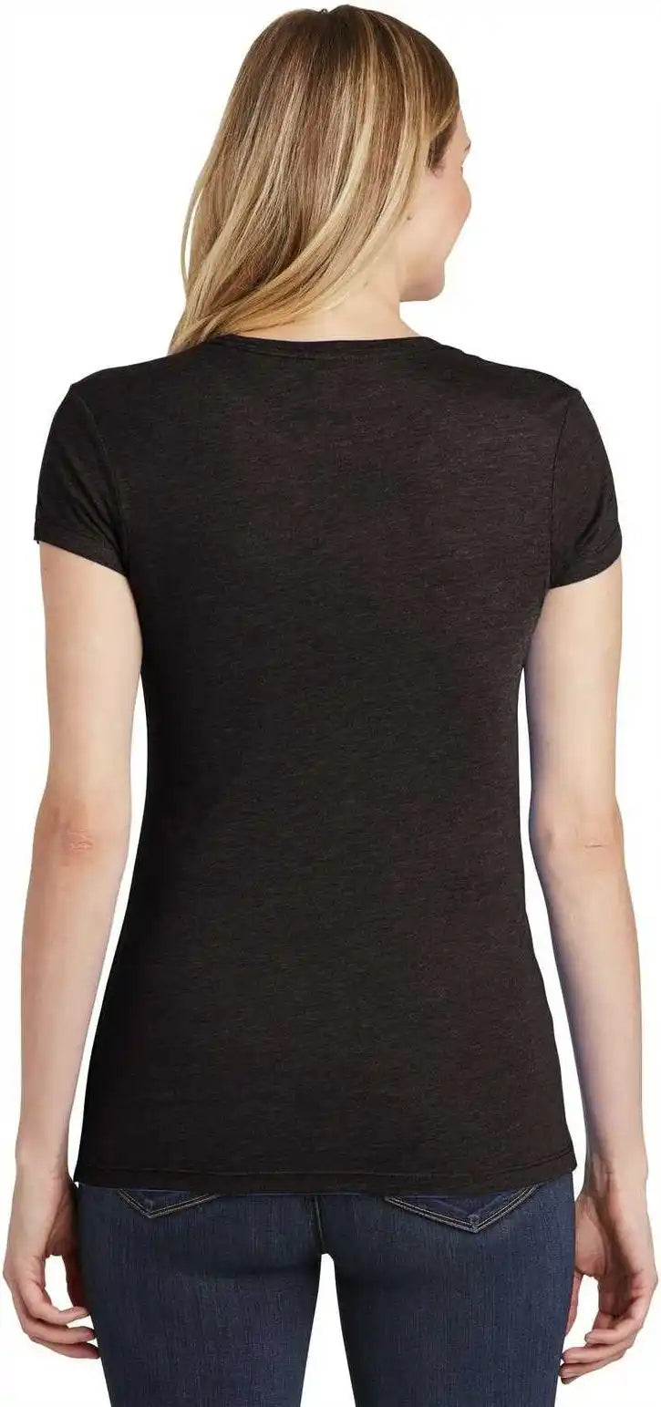 District Dt155 Women’s Fitted Perfect Tri Tee Black Frost