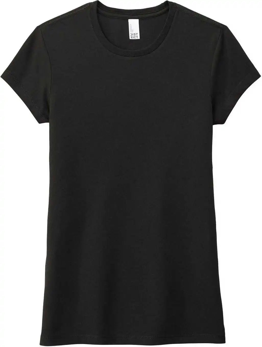 District Dt155 Women’s Fitted Perfect Tri Tee - Black