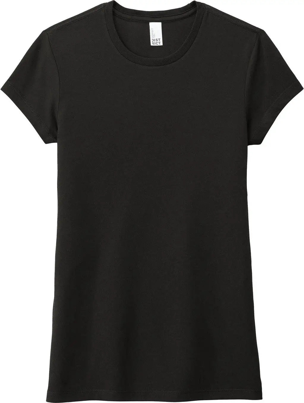 District Dt155 Women’s Fitted Perfect Tri Tee - Black