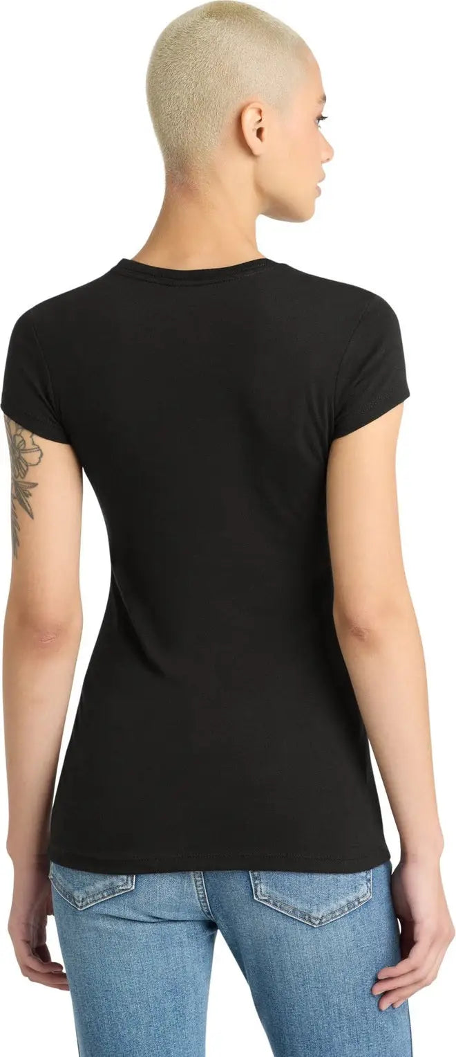 District Dt155 Women’s Fitted Perfect Tri Tee - Black