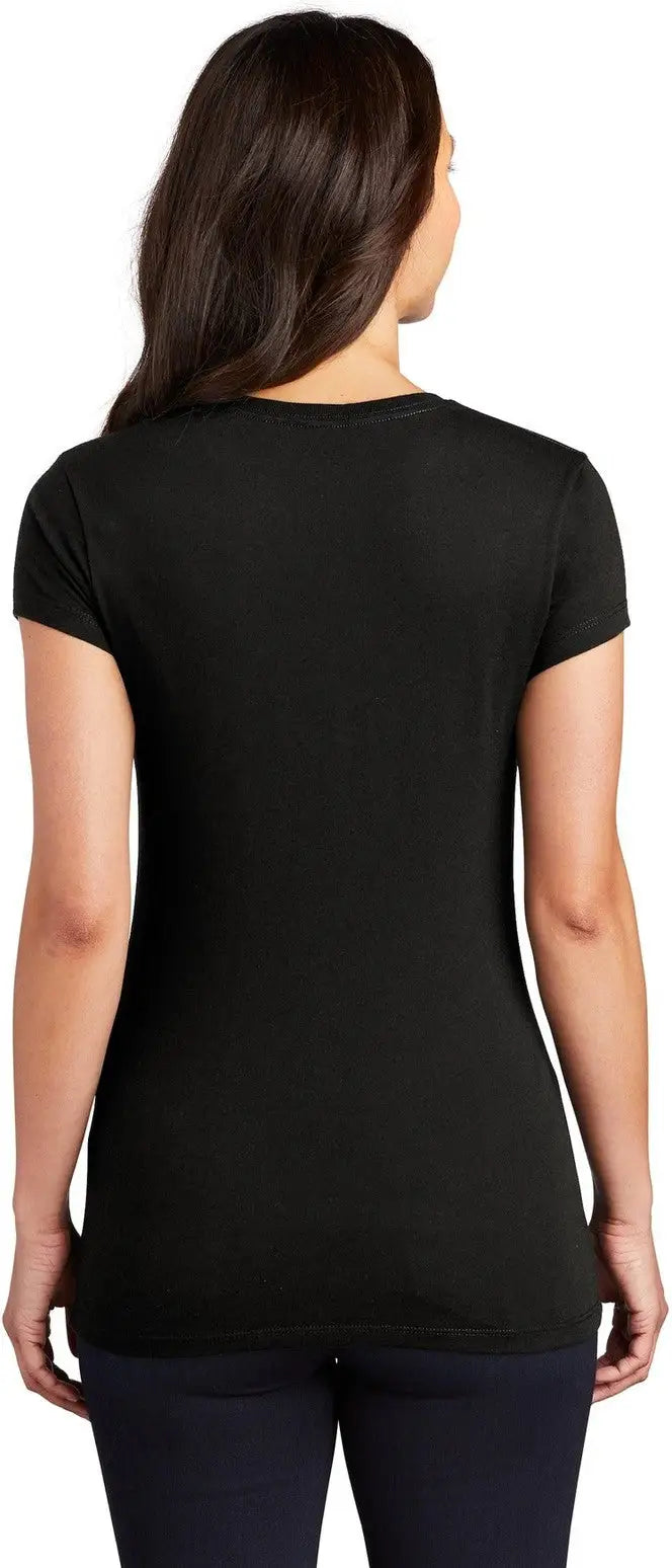 District Dt155 Women’s Fitted Perfect Tri Tee - Black