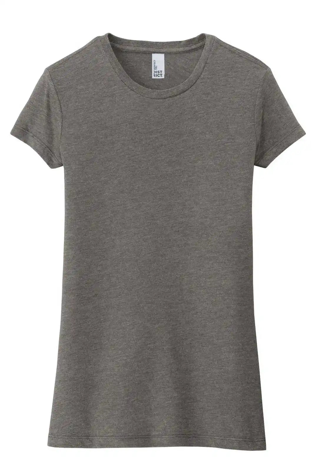 District Dt155 Women’s Fitted Perfect Tri Tee Gray Frost