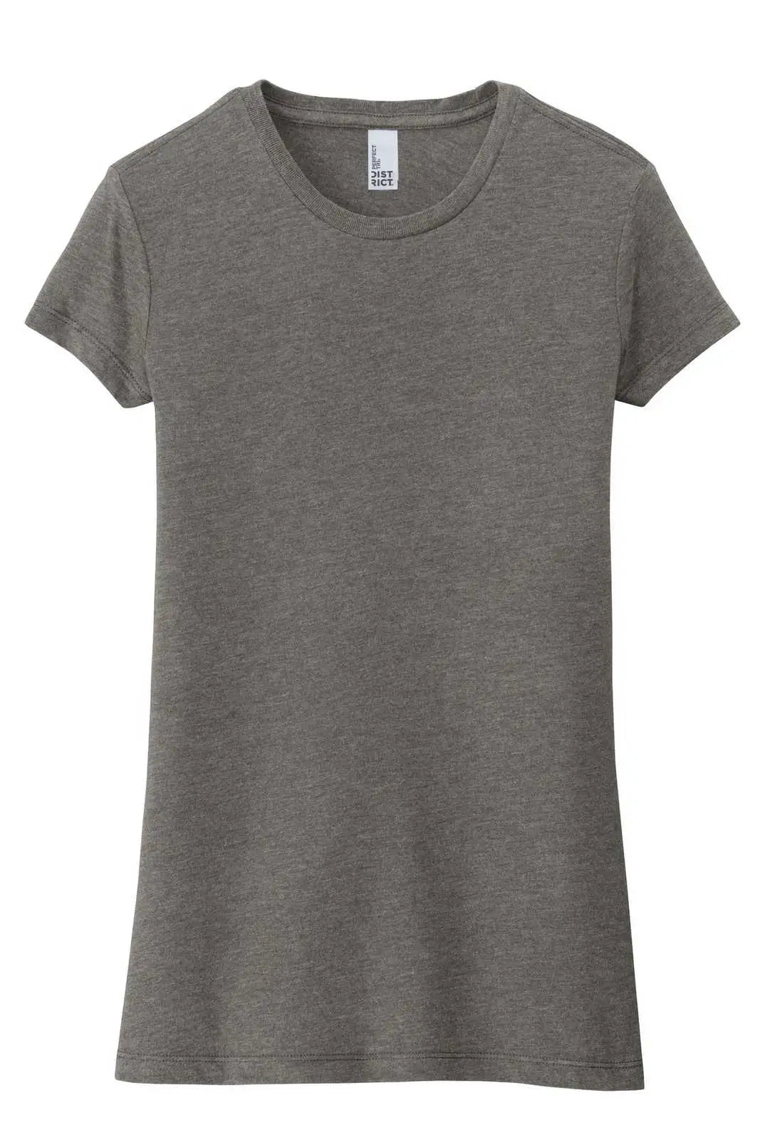 District Dt155 Women’s Fitted Perfect Tri Tee - Gray Frost
